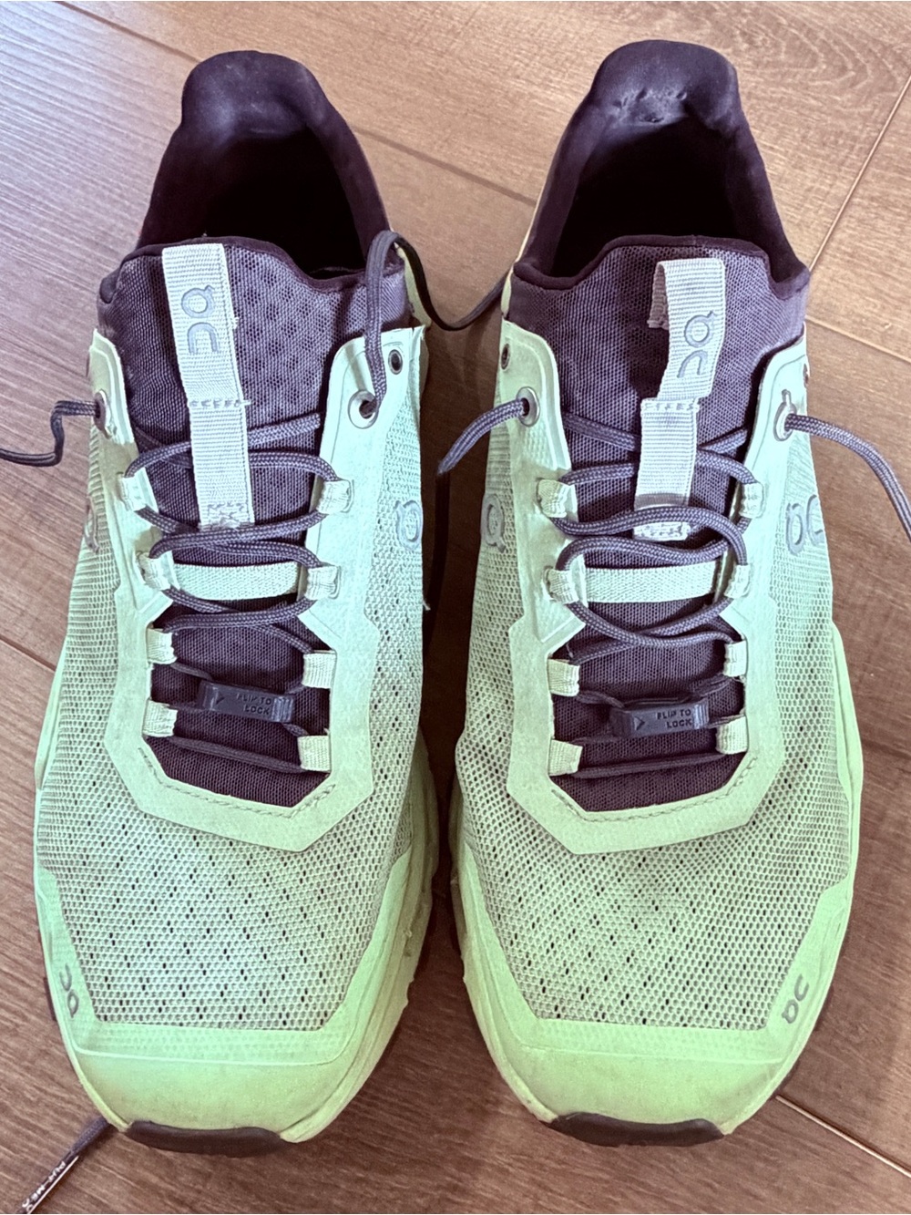 On CloudVentura M 8.5 Trail Running Shoes Green Mesh Black Cloudtec Sole